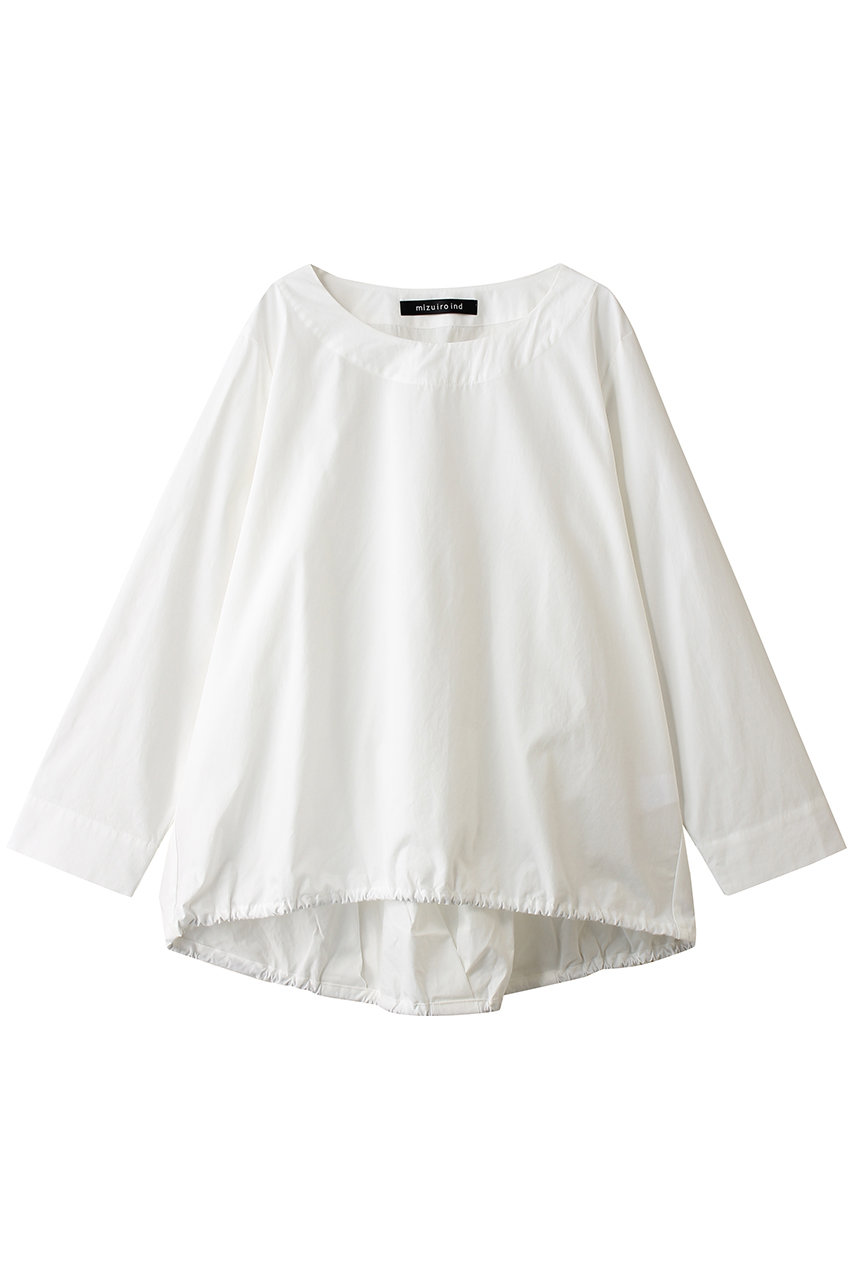ミズイロインド/mizuiro indのdrawstrings crew neck P/O プルオーバー(off white/3-230127)