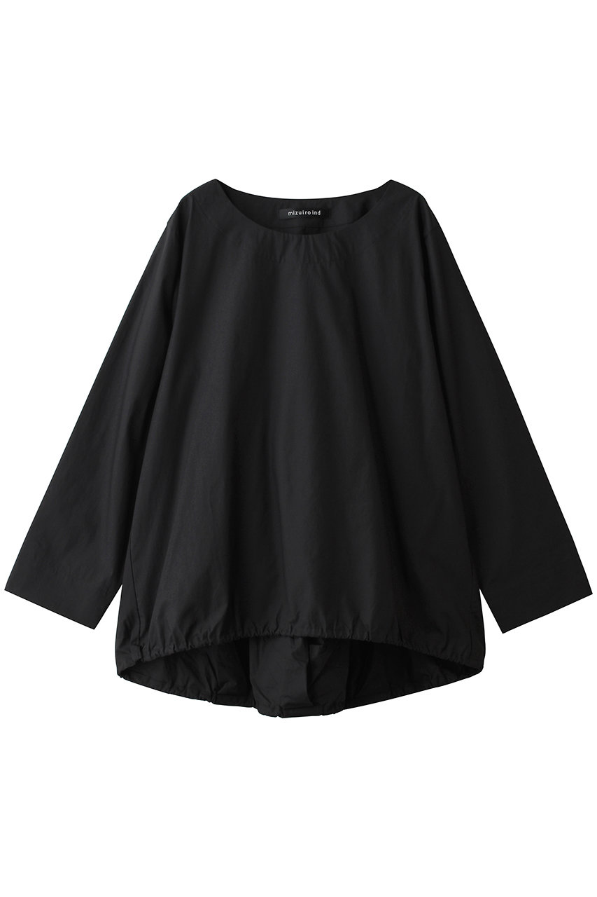 ミズイロインド/mizuiro indのdrawstrings crew neck P/O プルオーバー(black/3-230127)
