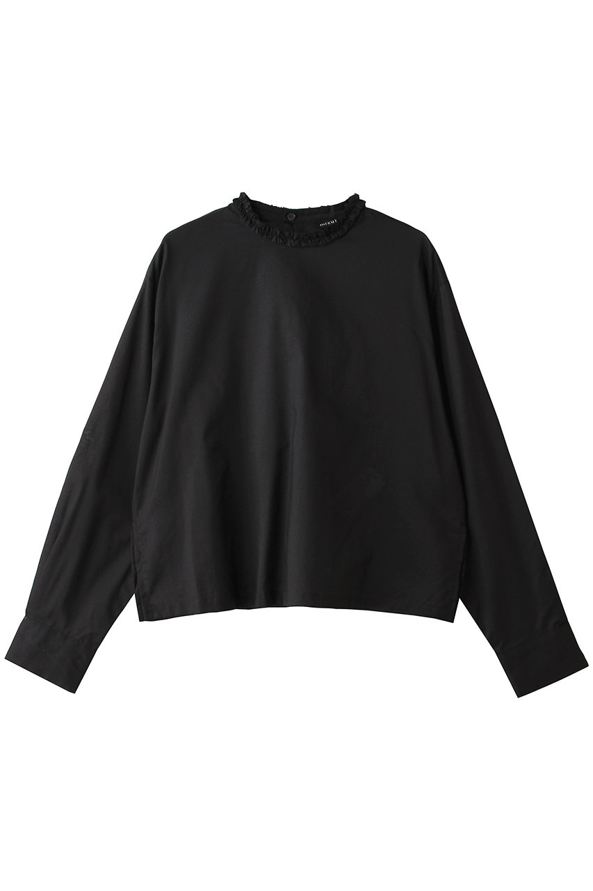 ミズイロインド/mizuiro indのfrill collar P/O プルオーバー(black/3-230137)