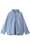stripe gather neck shirt シャツ ミズイロインド/mizuiro ind l.blue