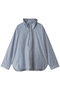 stripe gather neck shirt シャツ ミズイロインド/mizuiro ind navy