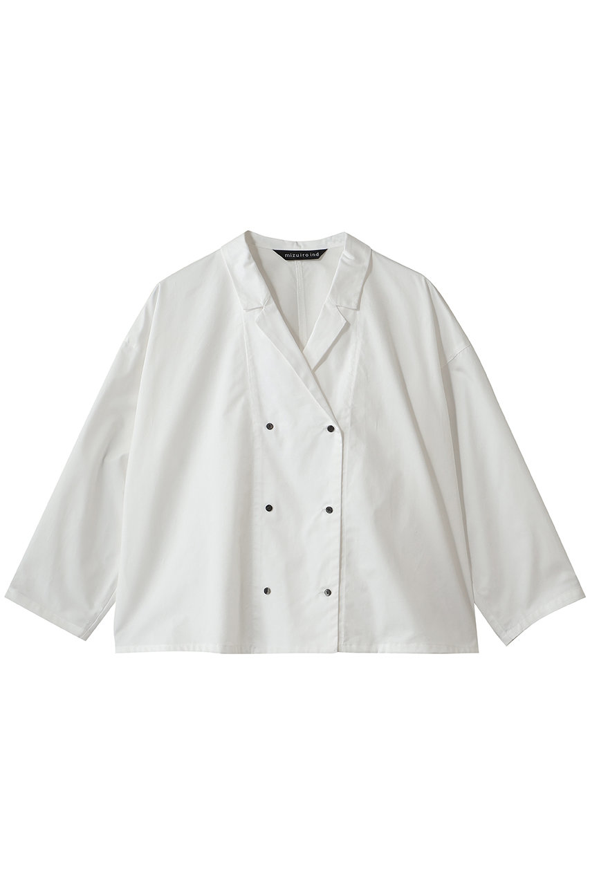 ミズイロインド/mizuiro indのdouble breasted shirt シャツ(off white/3-230139)