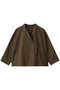 double breasted shirt シャツ ミズイロインド/mizuiro ind brown