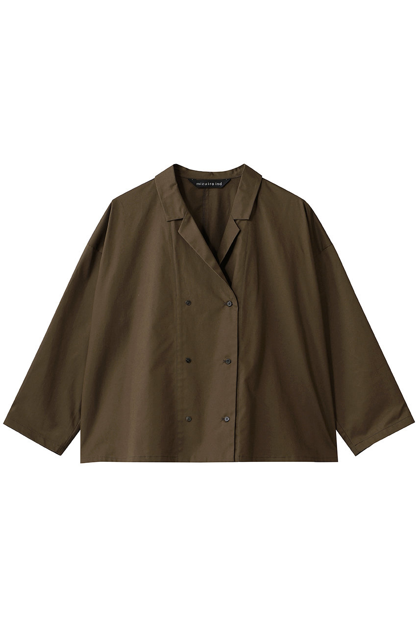 ミズイロインド/mizuiro indのdouble breasted shirt シャツ(brown/3-230139)