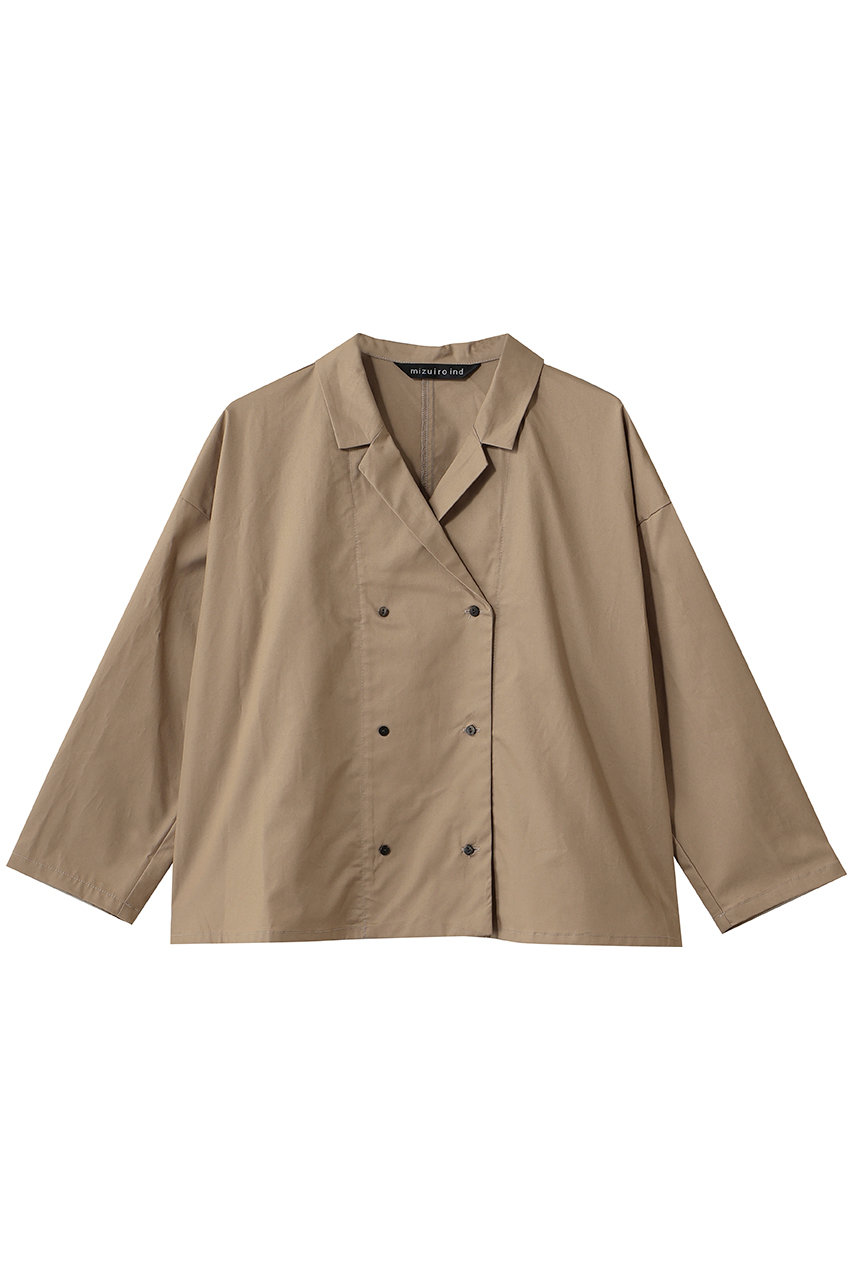 ミズイロインド/mizuiro indのdouble breasted shirt シャツ(beige/3-230139)