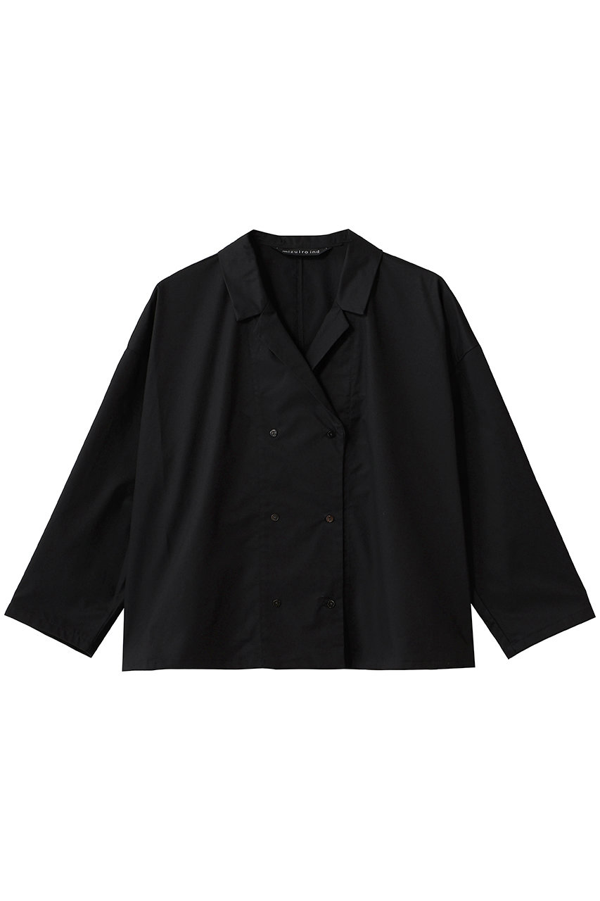 ミズイロインド/mizuiro indのdouble breasted shirt シャツ(black/3-230139)