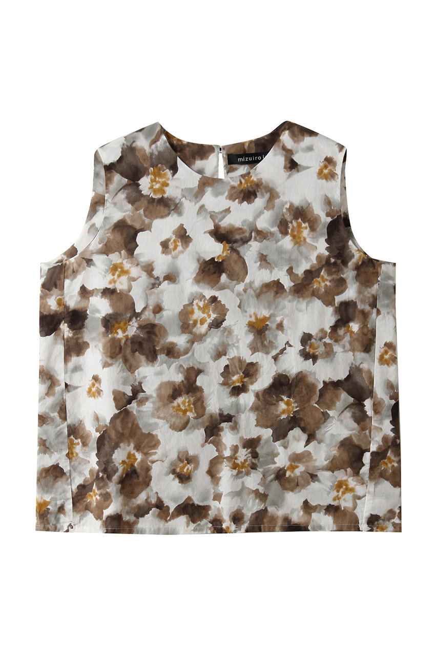 ミズイロインド/mizuiro indのprint N/S P/O プルオーバー(brown/3-230147)