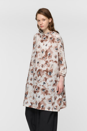 ミズイロインド/mizuiro indのprint shirt collar OP ワンピース(110500/110503)