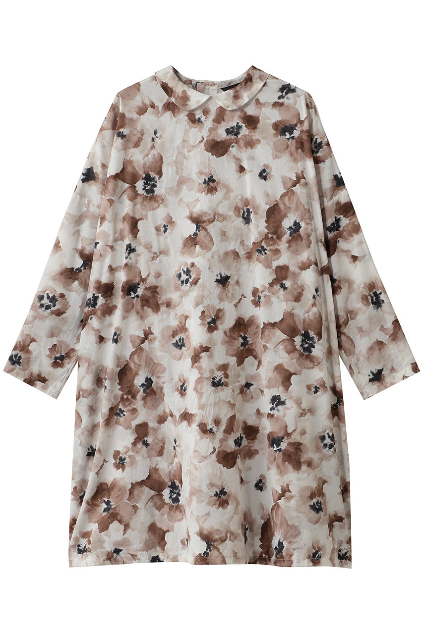 ミズイロインド/mizuiro indのprint shirt collar OP ワンピース(pink/3-250082)