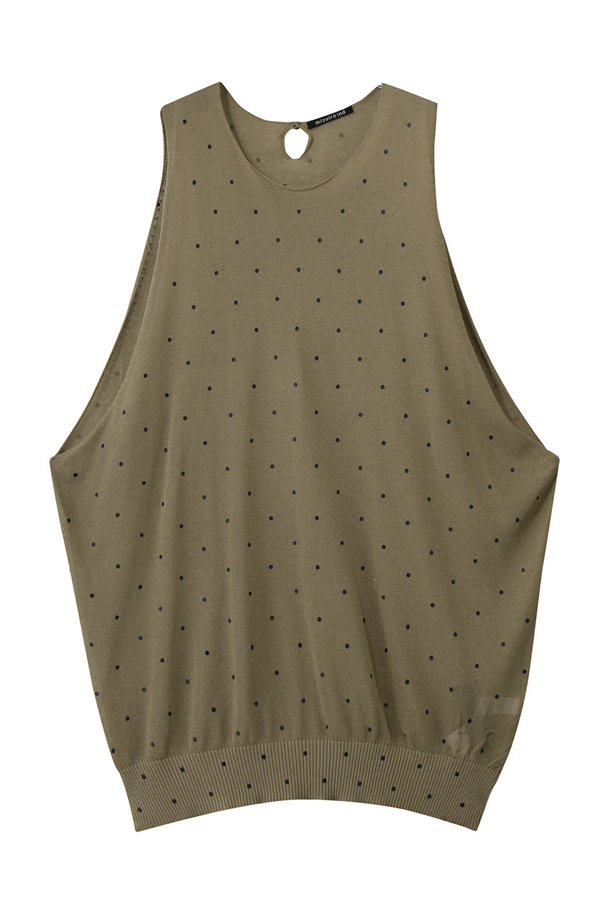 ミズイロインド/mizuiro indのdots print vest ベスト(beige/3-220155)