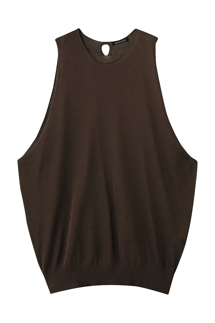 ミズイロインド/mizuiro indのdots print vest ベスト(brown/3-220155)