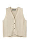 slub like V neck vest ベスト ミズイロインド/mizuiro ind ivory