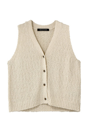 ミズイロインド/mizuiro indのslub like V neck vest ベスト(110300/110301)