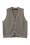 slub like V neck vest ベスト ミズイロインド/mizuiro ind gray