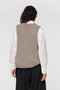 slub like V neck vest ベスト ミズイロインド/mizuiro ind