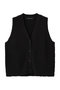 slub like V neck vest ベスト ミズイロインド/mizuiro ind black