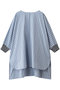 stripe cocoon P/O プルオーバー ミズイロインド/mizuiro ind l.blue