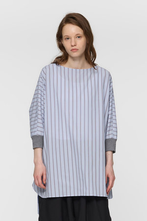 ミズイロインド/mizuiro indのstripe cocoon P/O プルオーバー(110400/110402)