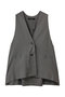 deep V neck wide vest ベスト ミズイロインド/mizuiro ind gray