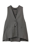 deep V neck wide vest ベスト
