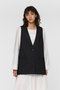 deep V neck wide vest ベスト ミズイロインド/mizuiro ind