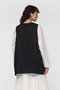 deep V neck wide vest ベスト ミズイロインド/mizuiro ind