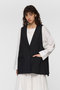 deep V neck wide vest ベスト ミズイロインド/mizuiro ind