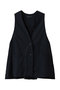 deep V neck wide vest ベスト ミズイロインド/mizuiro ind navy