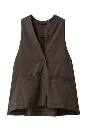 ミズイロインド/mizuiro indのdeep V neck wide vest ベスト(110300/110301)
