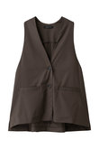 deep V neck wide vest ベスト