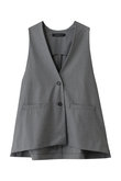 deep V neck wide vest ベスト