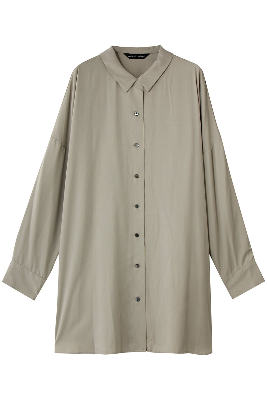 ミズイロインド/mizuiro indのT/R wide tunic shirt シャツ(s.beige/3-230140)