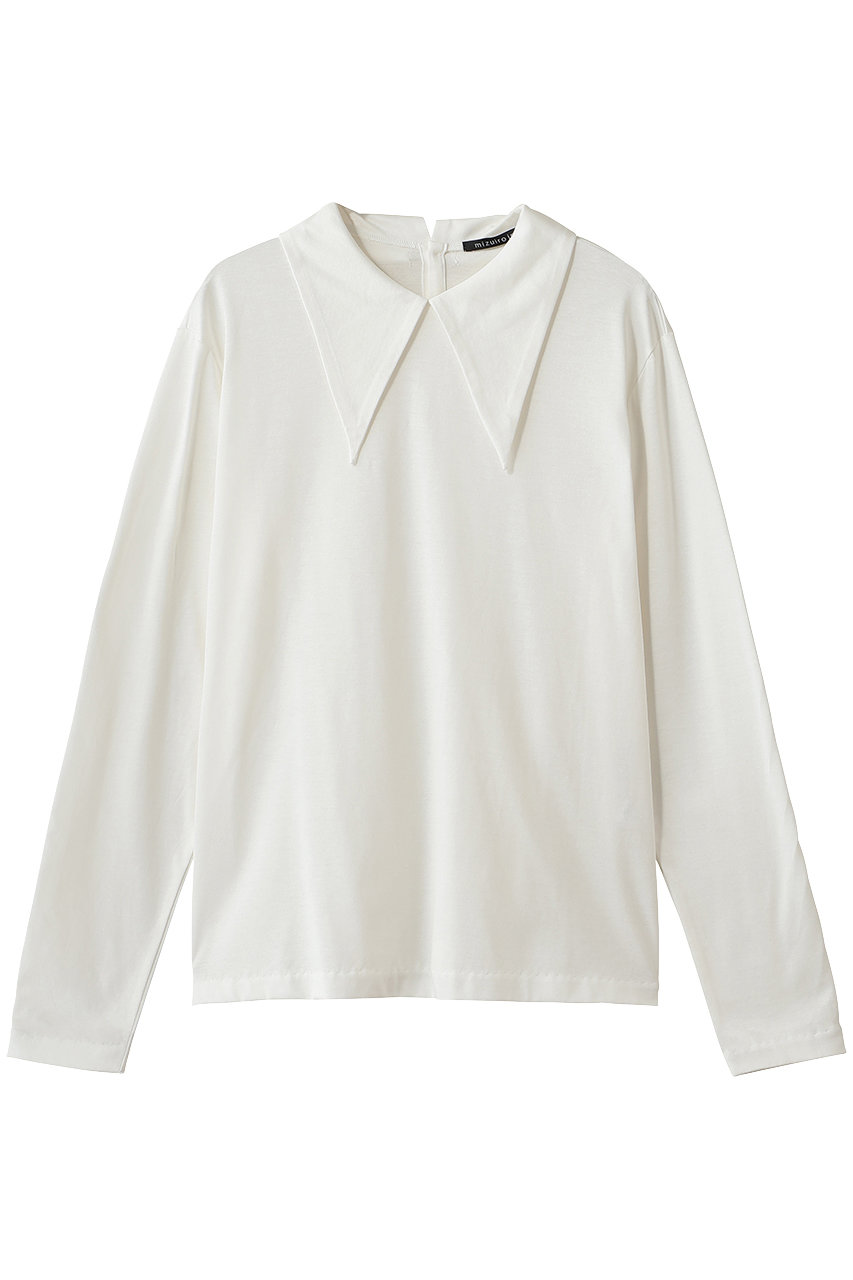 ミズイロインド/mizuiro indのlong colalr long slv P/O プルオーバー(off white/3-210072)