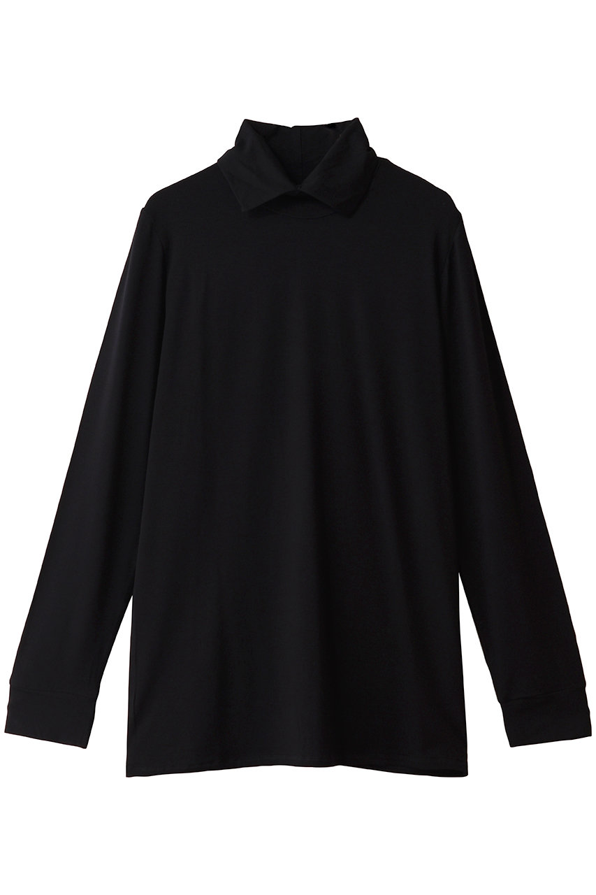 ミズイロインド/mizuiro indのshirt collar P/O プルオーバー(black/3-210077)