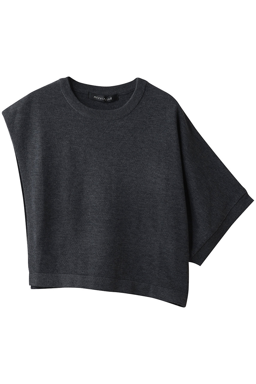 ミズイロインド/mizuiro indのasymmetry crew neck P/O プルオーバー(gray/3-220163)