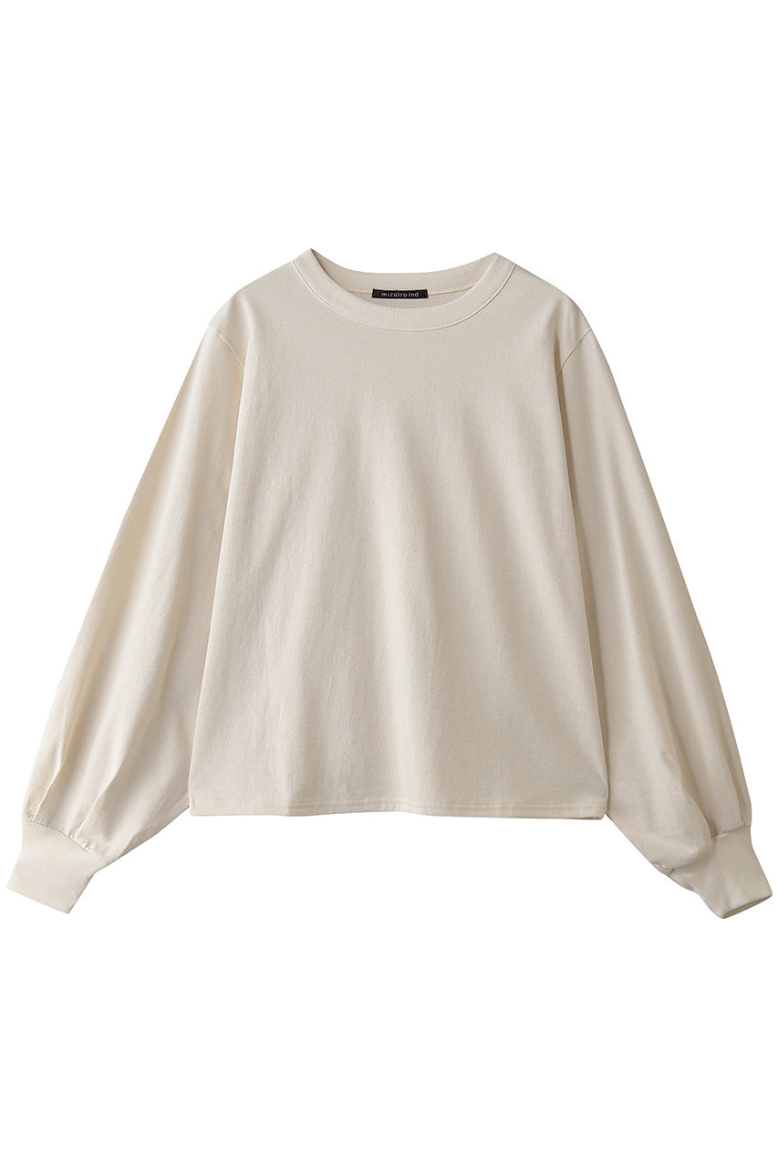 ミズイロインド/mizuiro indのpuff slv long T Tシャツ(ivory/3-210078)
