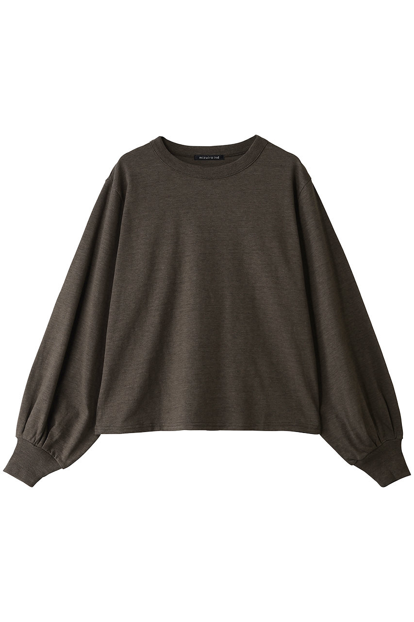 ミズイロインド/mizuiro indのpuff slv long T Tシャツ(brown/3-210078)