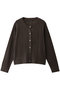 foil printing mesh crew C/D カーディガン ミズイロインド/mizuiro ind brown