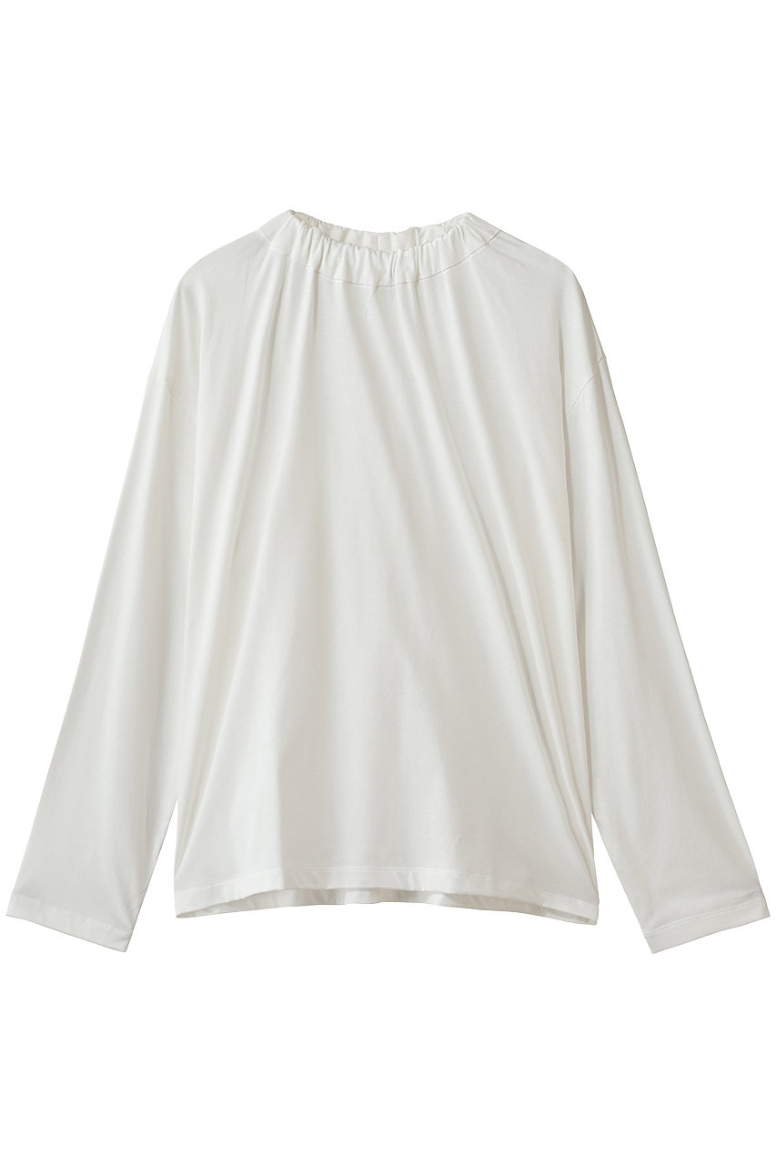 ミズイロインド/mizuiro indのgather high neck P/O プルオーバー(off white/3-210073)