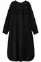 lace yoke OP ワンピース ミズイロインド/mizuiro ind black