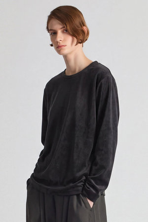 ミズイロインド/mizuiro indのpique long slv crew neck T Tシャツ(110100/110102)