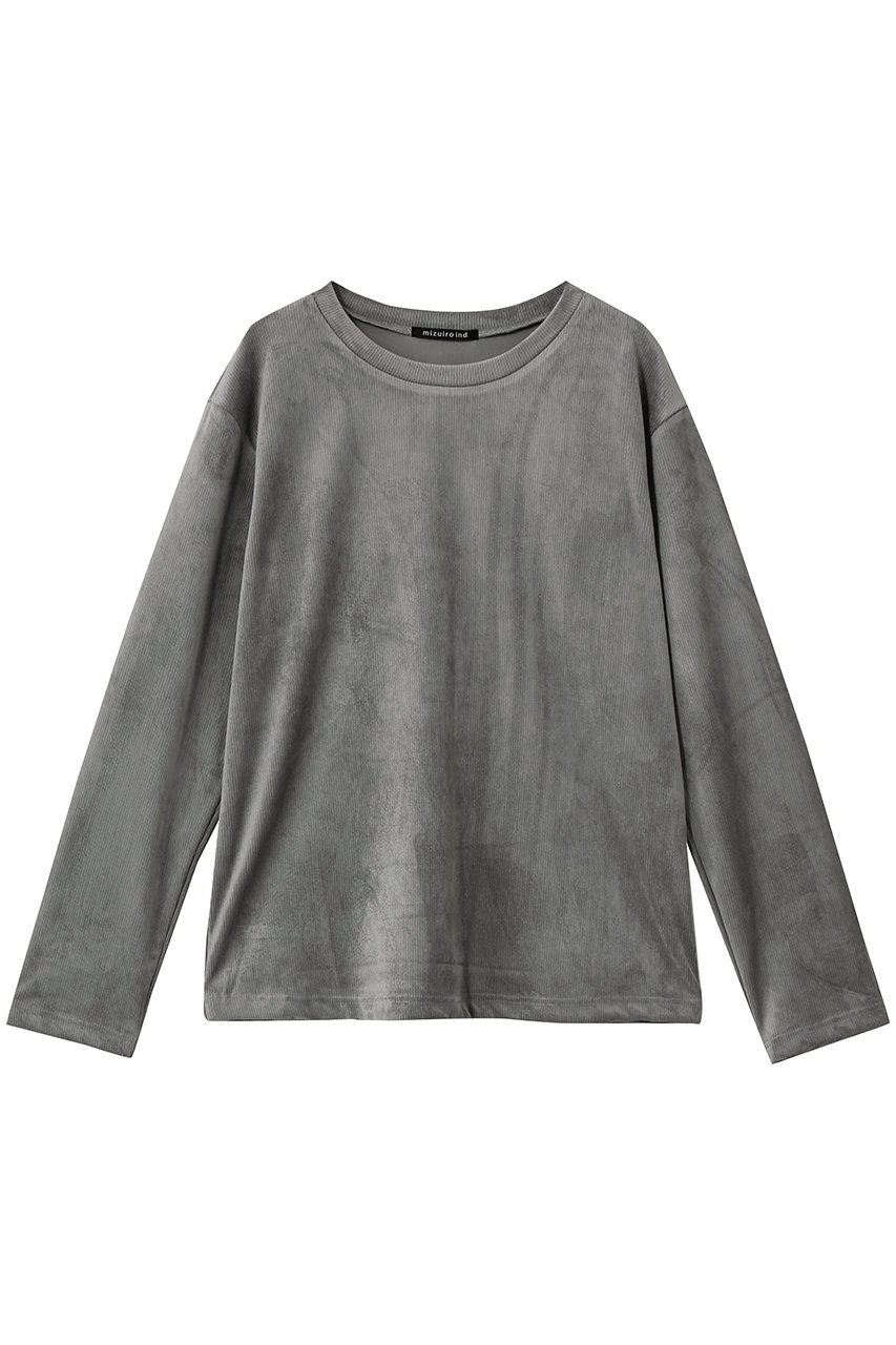 mizuiro ind pique long slv crew neck T Tシャツ (l.gray, F) ミズイロインド ELLE SHOP
