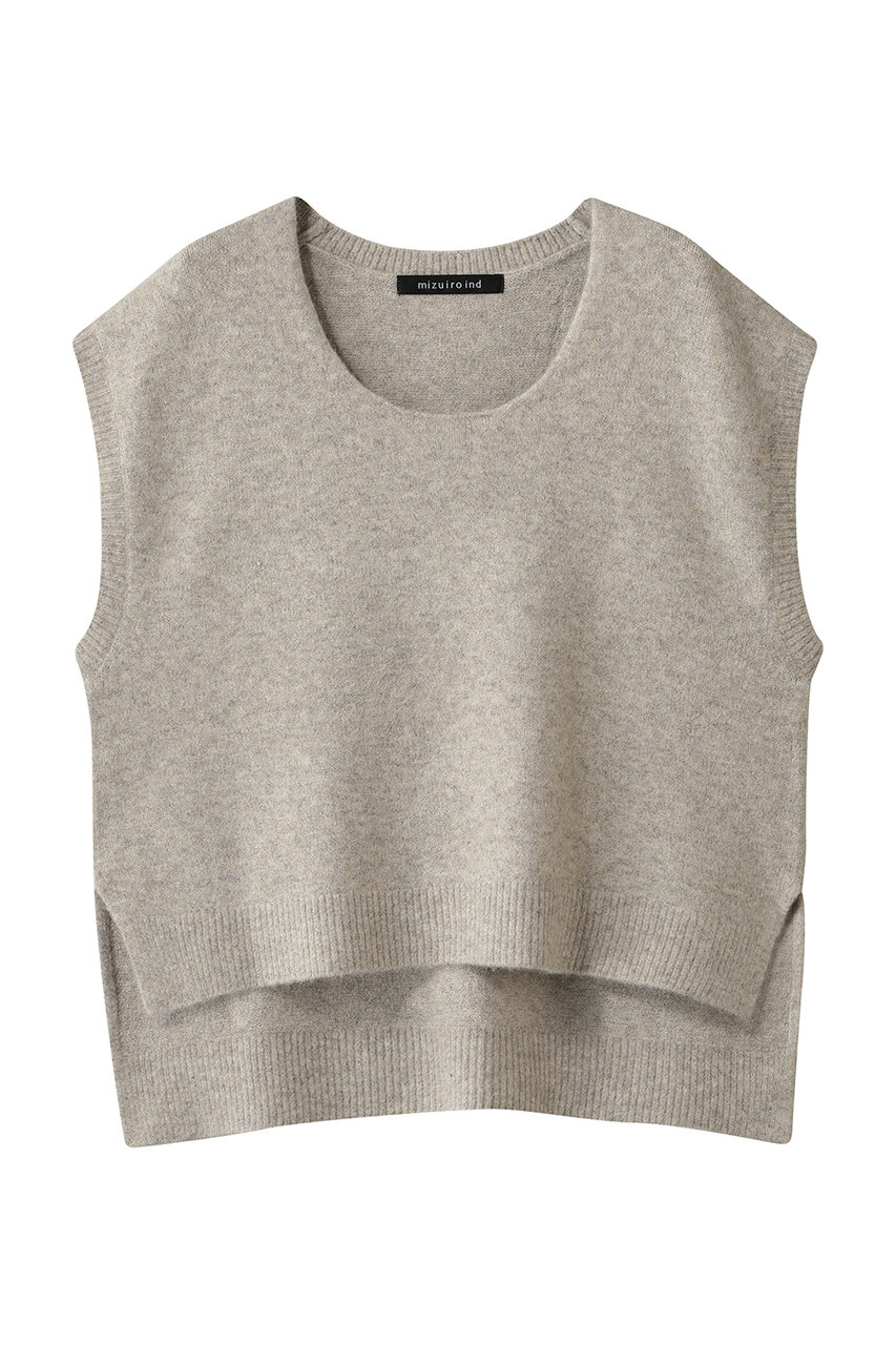 mizuiro ind U neck vest ベスト (kinari, F) ミズイロインド ELLE SHOP