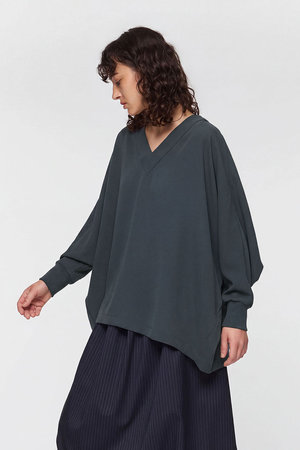 ミズイロインド/mizuiro indのV neck dolman P/O プルオーバー(110400/110403)