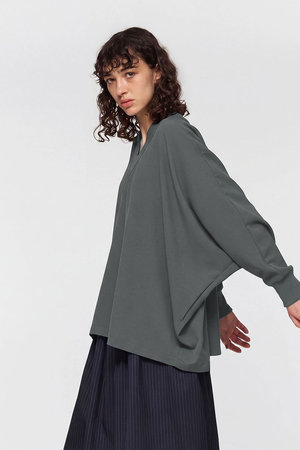 ミズイロインド/mizuiro indのV neck dolman P/O プルオーバー(110400/110403)