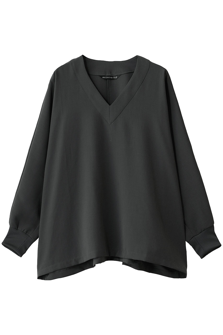 mizuiro ind V neck dolman P/O プルオーバー (c.gray, F) ミズイロインド ELLE SHOP