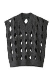 cable V neck vest ベスト