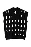 cable V neck vest ベスト