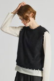 rip damage crew neck vest ベスト