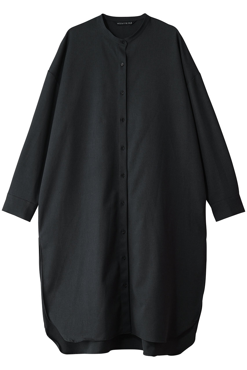 mizuiro ind stand collar shir OP ワンピース (c.gray, F) ミズイロインド ELLE SHOP